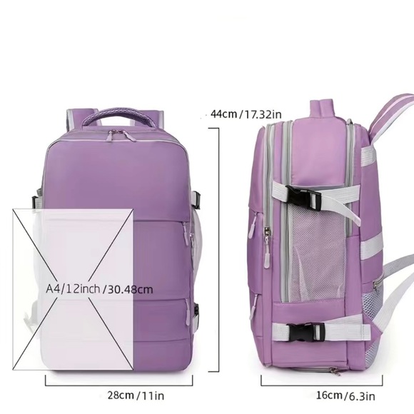 Large Carry On Travel Backpack - Picture 3 of 5